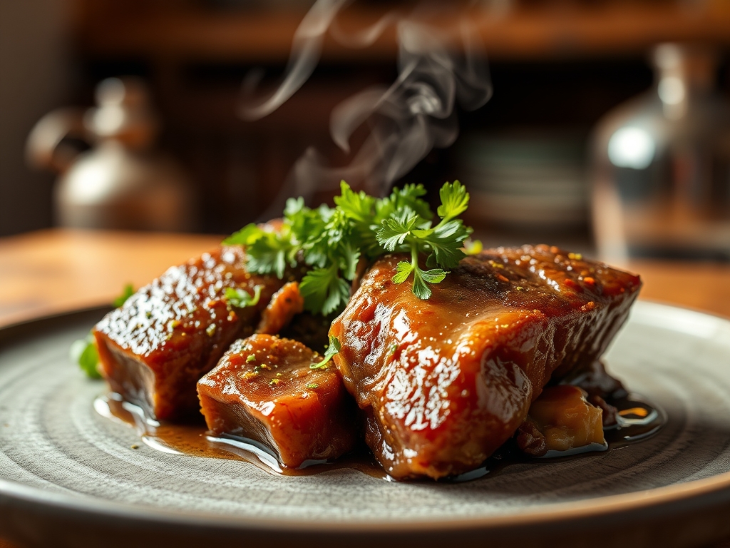 Bife acebolado suculento