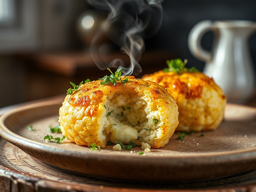 Bolinho de arroz com queijo