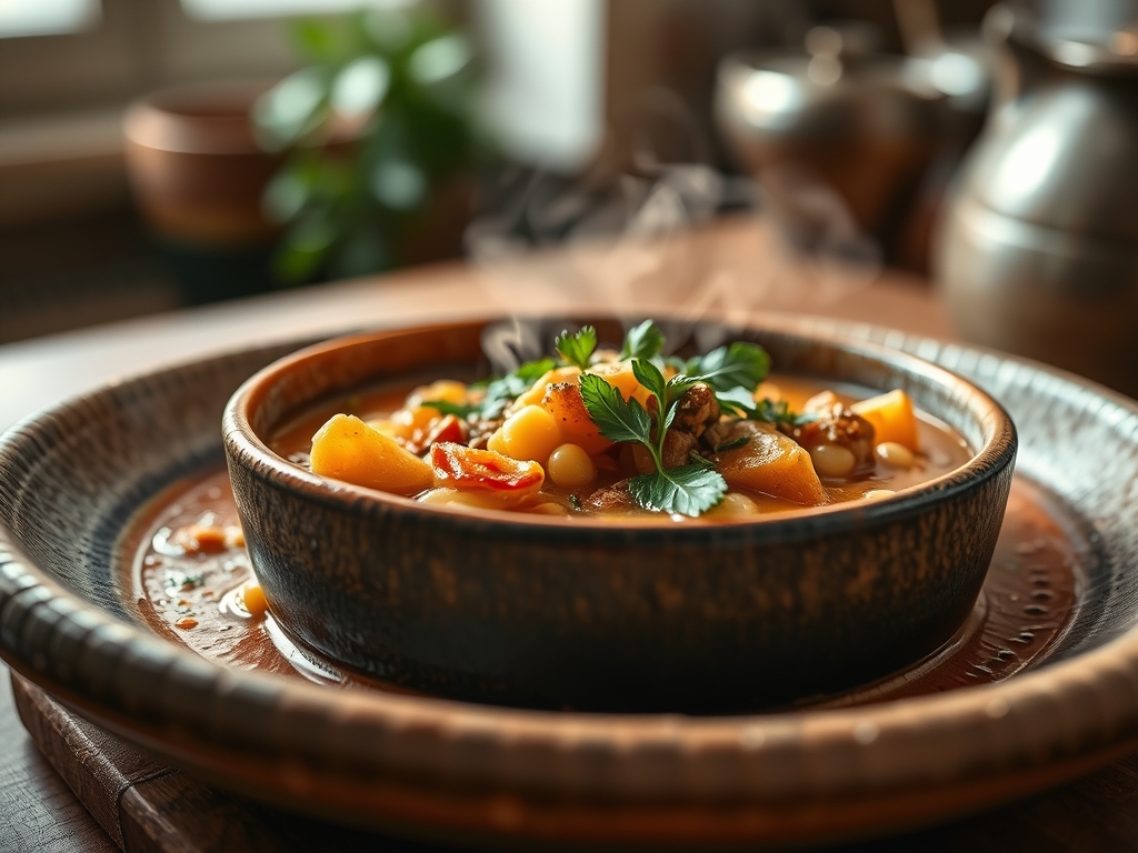 Caldo de pinto forte
