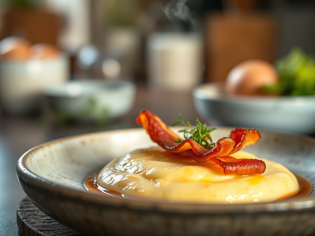 Creme de ervilha com bacon