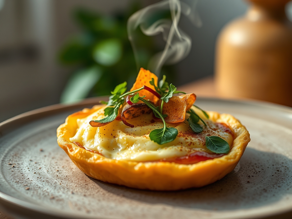 Esfiha aberta de queijo