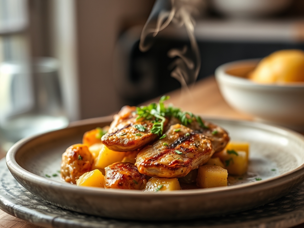 Frango ensopado com batata