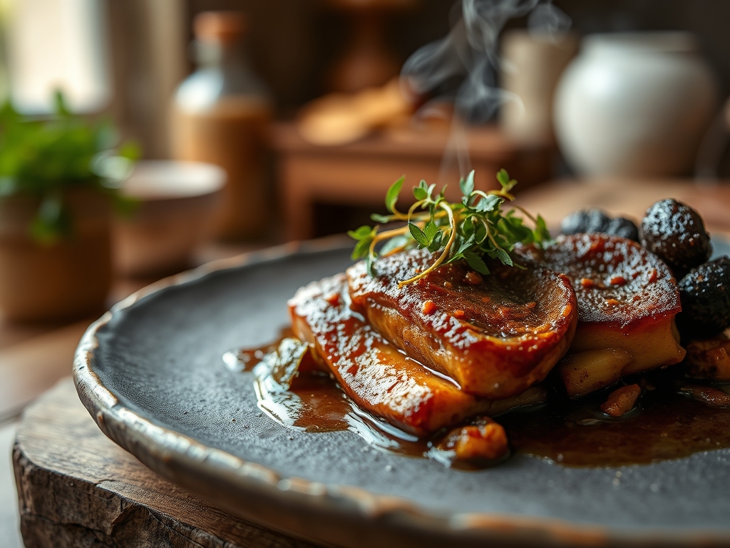 Lombo de porco com abacaxi