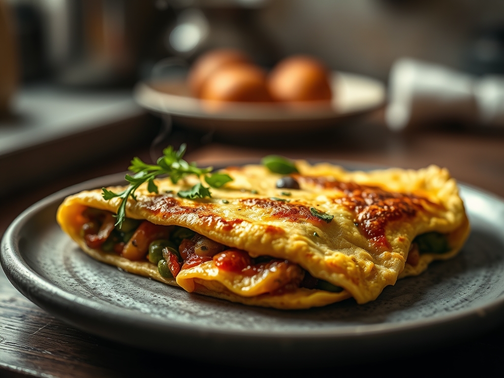 Omelete de legumes sobras