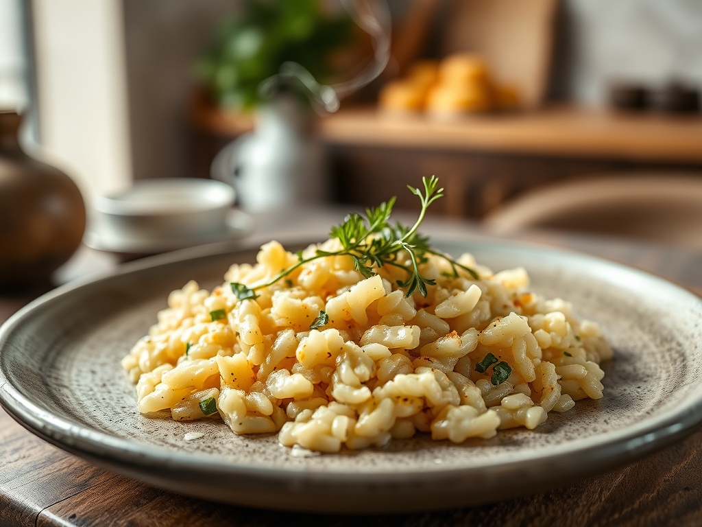 Risoto de parmesão simples