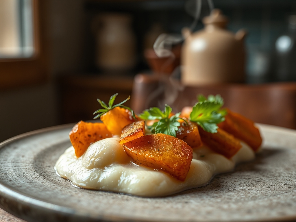 Tapioca com manteiga derretida