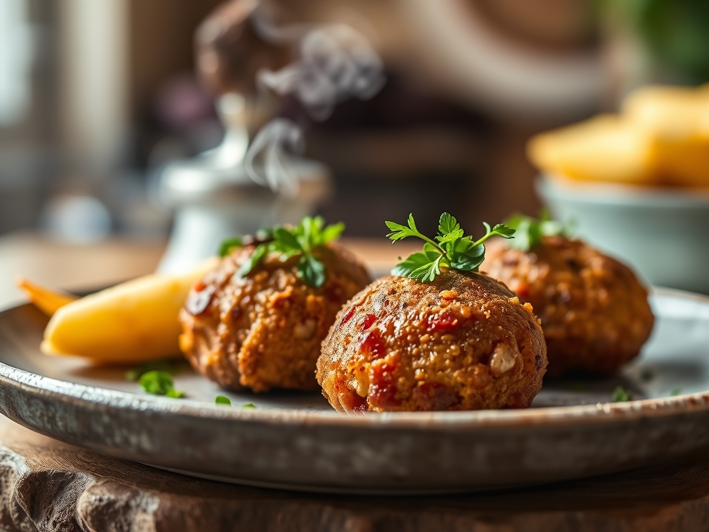 Croquete de carne assada