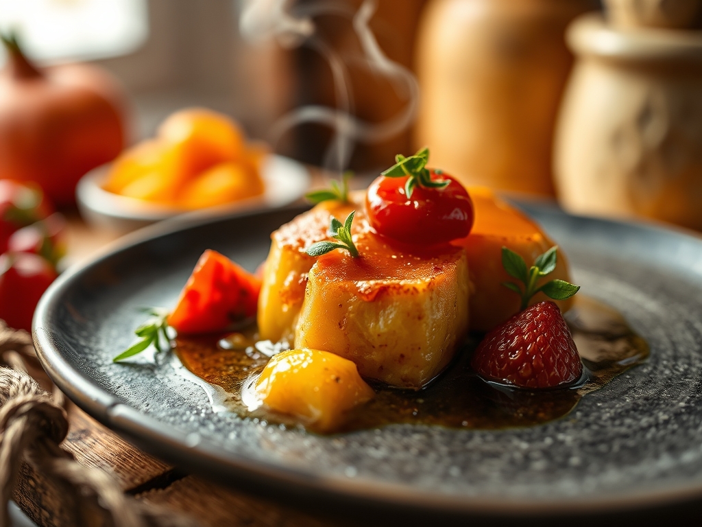 Doce de frutas em calda