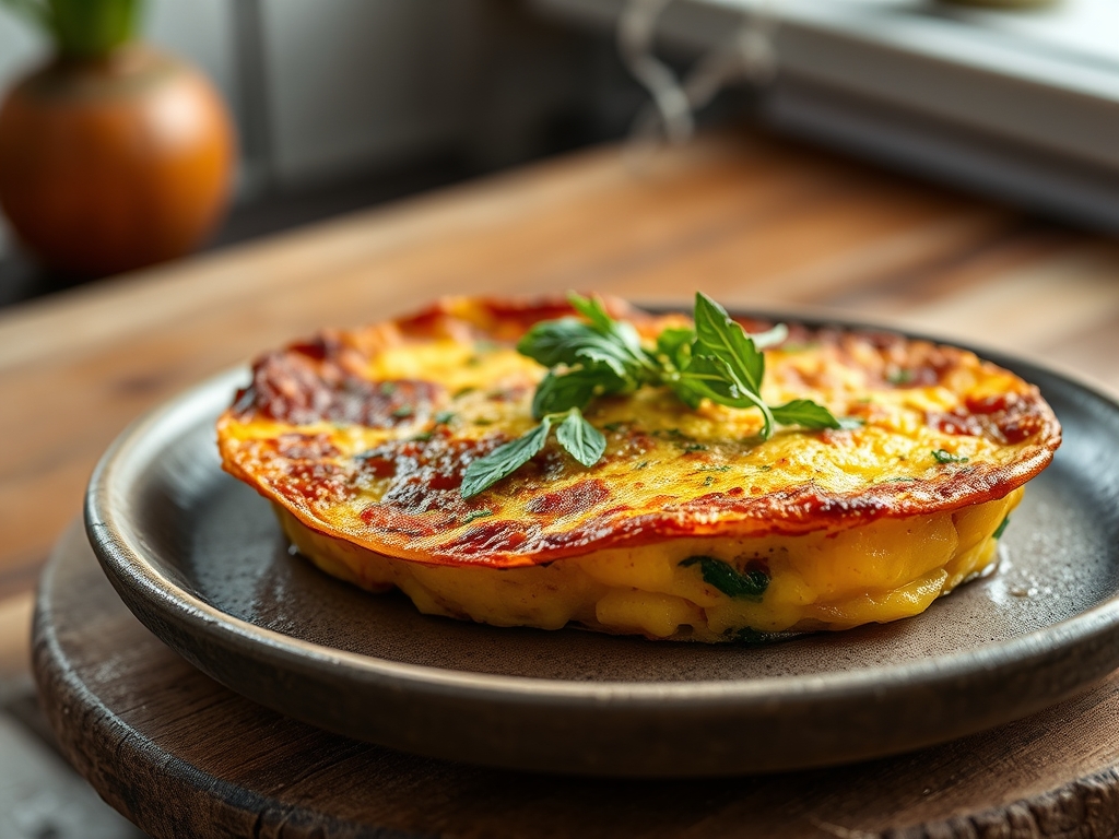 Frittata de batatas e ovos
